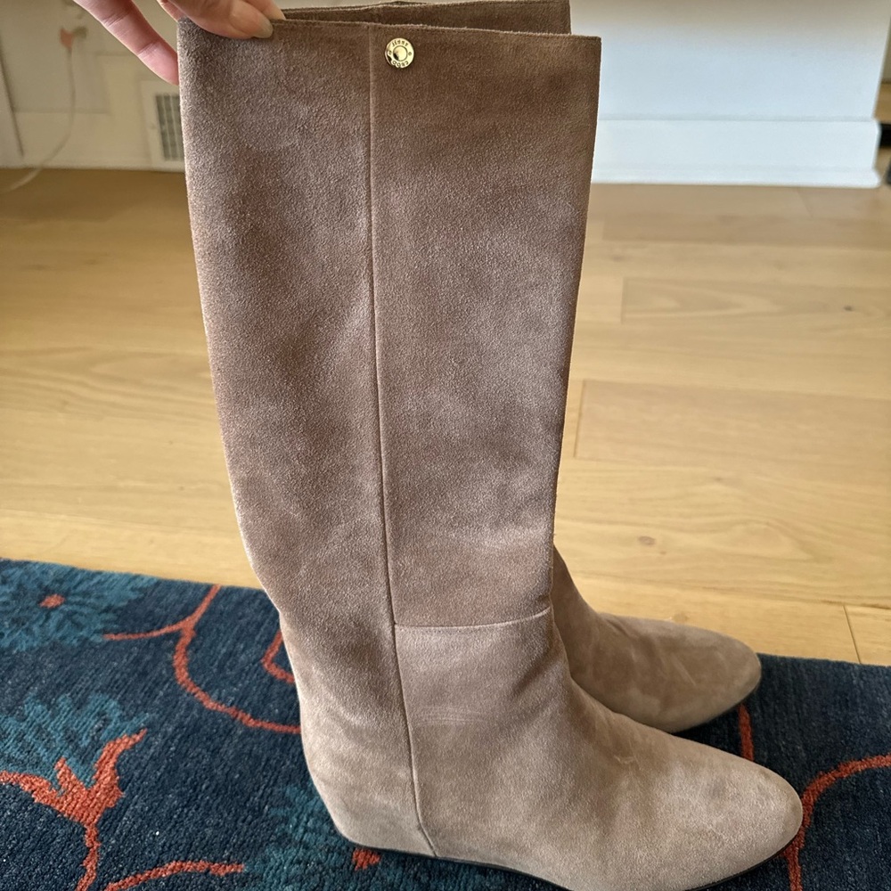 Jimmy Choo Nell Suede Knee-High Riding Boots